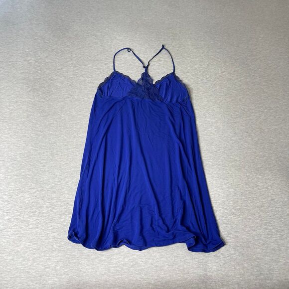 Victoria's Secret Cobalt Blue Lace Trim Modal Slip Dress - Picture 2 of 10